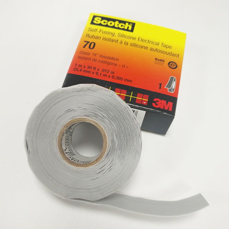 自融硅膠電氣膠帶3mScotch70#高溫抗電弧膠帶阻燃膠帶